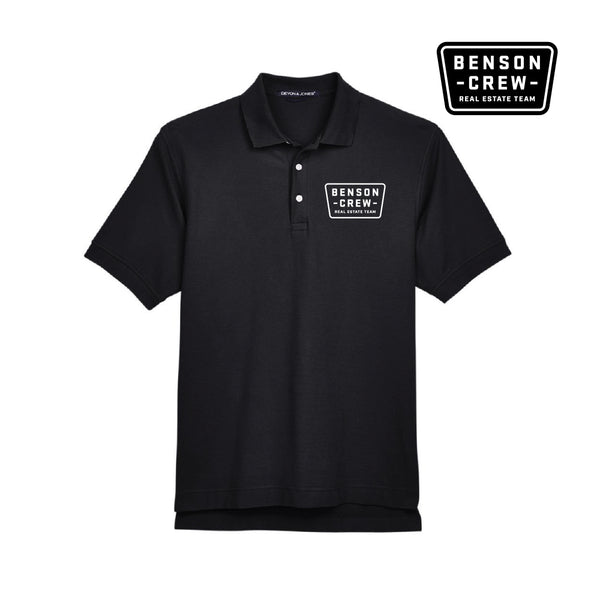BENSON CREW - BLACK MENS GOLF POLO