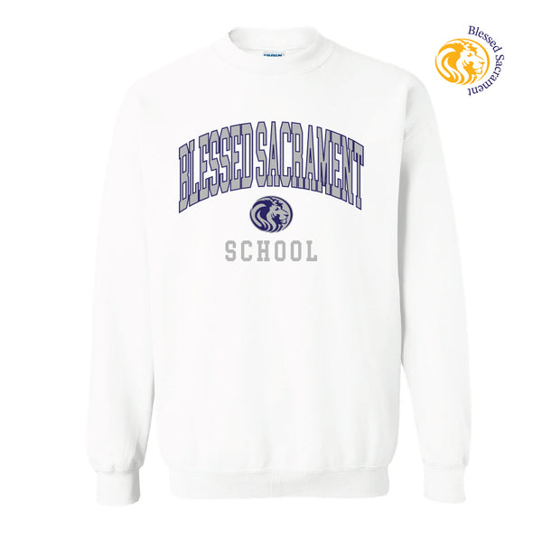 BLESSED SACRAMENT - CREWNECK (VARSITY) (WHITE)