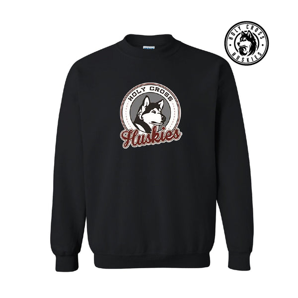 HOLY CROSS - BLACK HUSKIES CREWNECK SWEATSHIRT