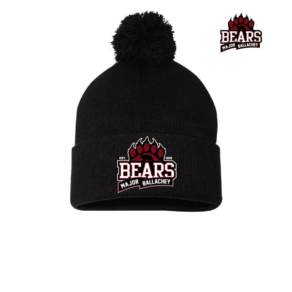 MAJOR BALLACHEY - TOQUE W/POM POM (BLACK)
