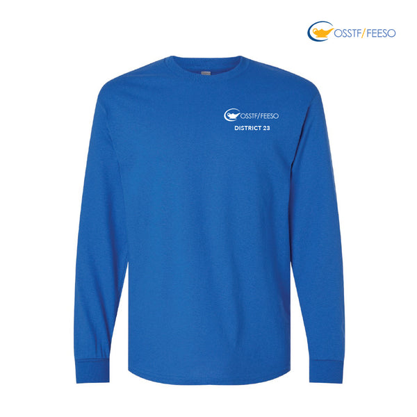 OSSTF DISTRICT 23 - LONG SLEEVE T-SHIRT (BLUE)