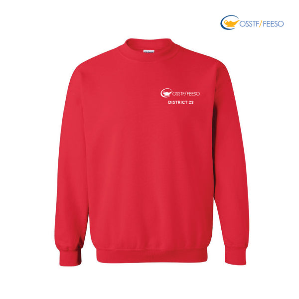 OSSTF DISTRICT 23 - CREWNECK SWEATSHIRT (RED)