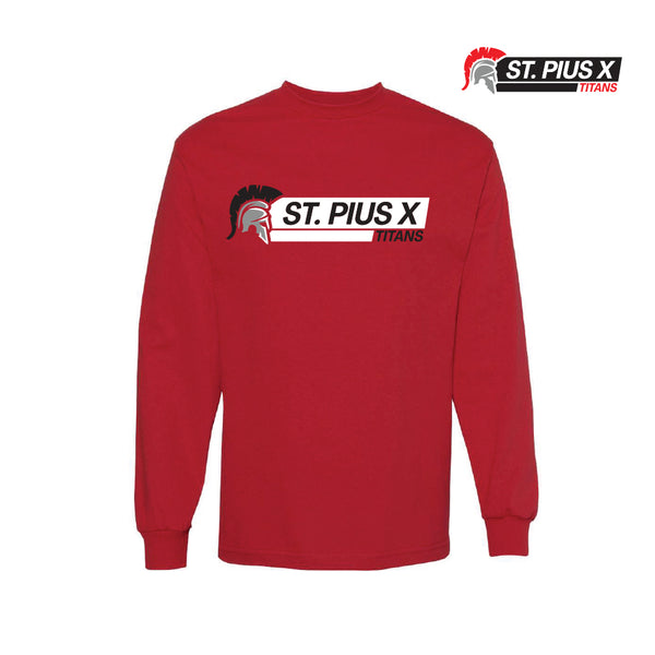 ST PIUS X - LONG SLEEVE T-SHIRT (RED)